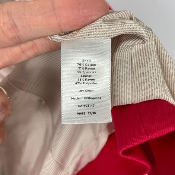 Talbots | Dark Strawberry Pink Double Button Career Blazer - Picture 9 of 9